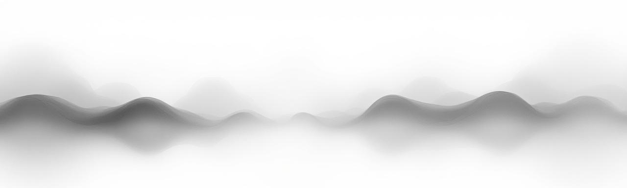 墨絵風の抽象的な音波が広がるイメージ